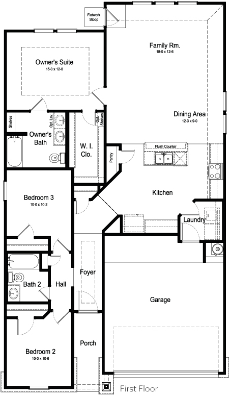 Builder in North Houston - Garner Floor Plan - First America Homes